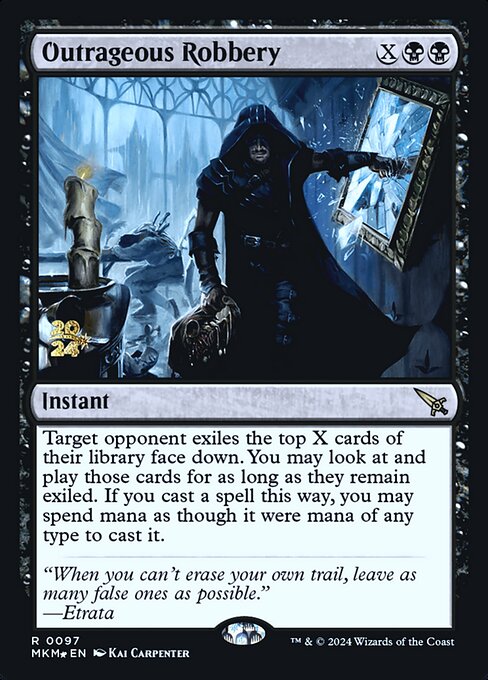 MTG Outrageous Robbery PMKM 097s Prerelease Foil