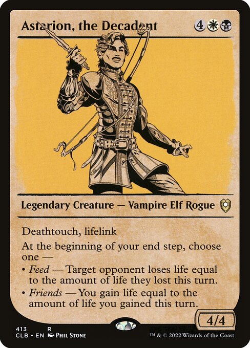 MTG Astarion, the Decadent CLB 413 Showcase Rulebook Foil