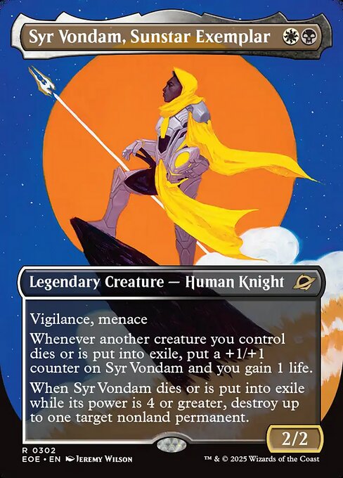 MTG Syr Vondam, Sunstar Exemplar EOE 302 Borderless Triumphant Nonfoil