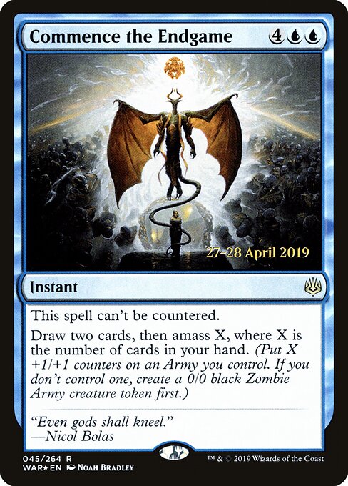 MTG Commence the Endgame PWAR 045S Prerelease Promo Foil front
