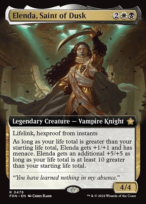MTG Elenda, Saint of Dusk FDN 479 Extended Art Nonfoil
