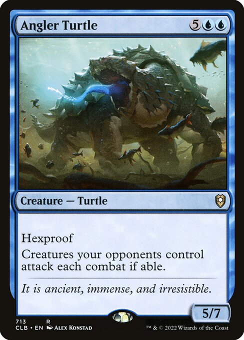 MTG Angler Turtle CLB 713 Commander Deck Nonfoil
