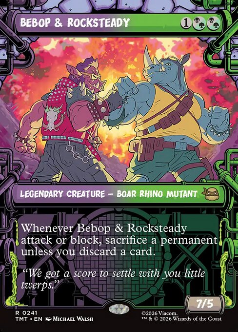 MTG Bebop & Rocksteady TMT 241 Sewer Frame Foil