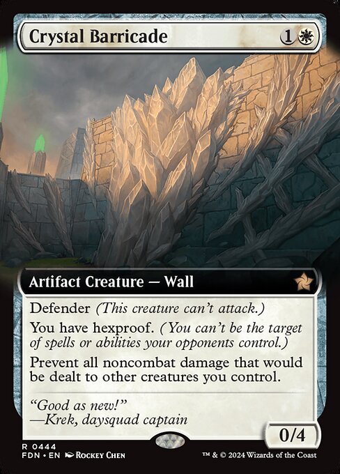 MTG Crystal Barricade FDN 444 Extended Art Foil