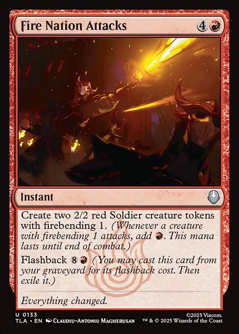 MTG Fire Nation Attacks TLA 133 Regular Foil