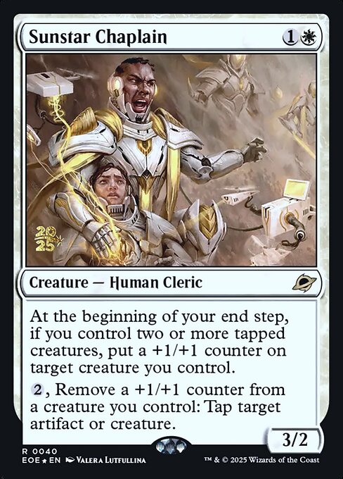 MTG Sunstar Chaplain PEOE 040s Prerelease Foil