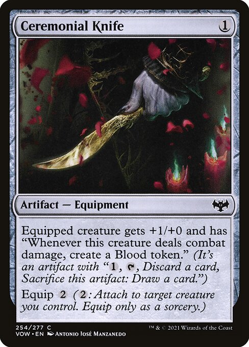 MTG Ceremonial Knife VOW 254 Standard Nonfoil front