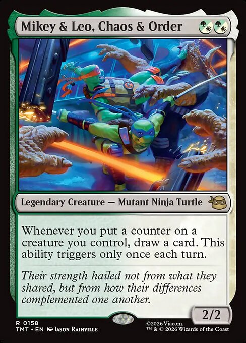 MTG Mikey & Leo, Chaos & Order TMT 158 Regular Foil