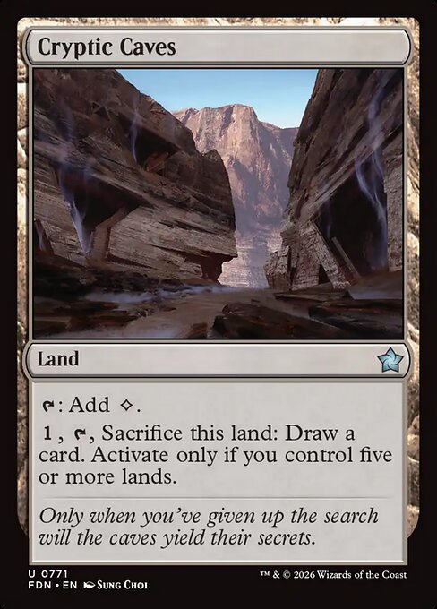 MTG Cryptic Caves FDN 771 Welcome Deck Nonfoil