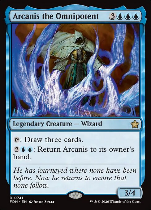 MTG Arcanis the Omnipotent FDN 741 Welcome Deck Nonfoil