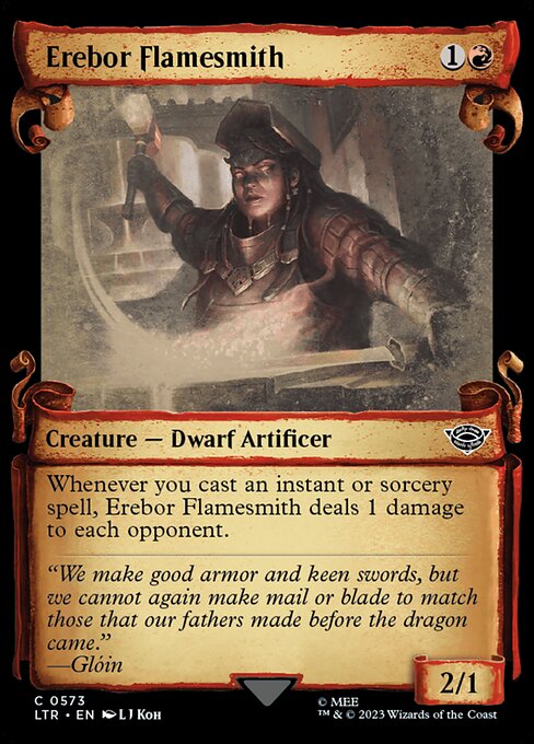 MTG Erebor Flamesmith LTR 573 Showcase Scrolls of Middle-earth Nonfoil