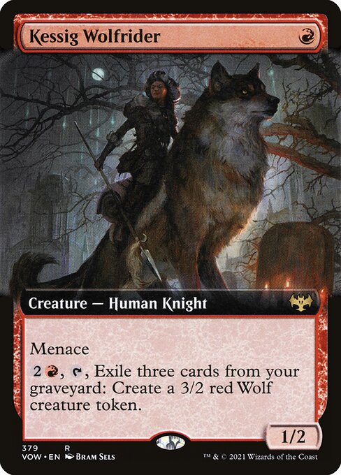 MTG Kessig Wolfrider VOW 379 Extended Art Foil front