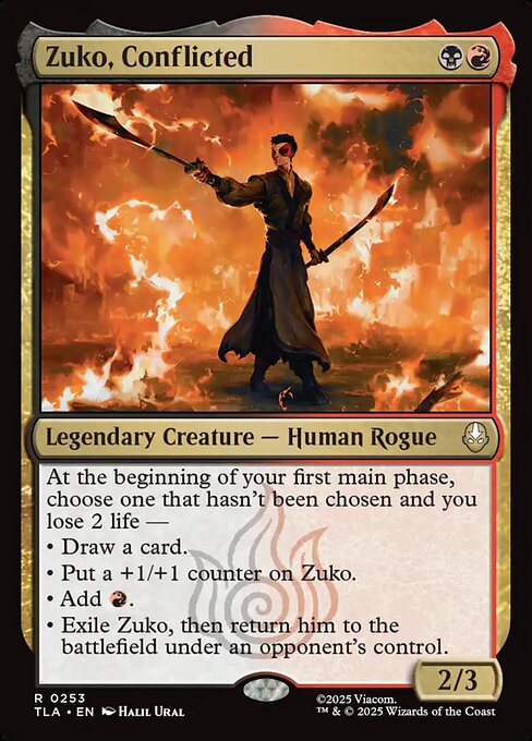 MTG Zuko, Conflicted TLA 253 Regular Nonfoil