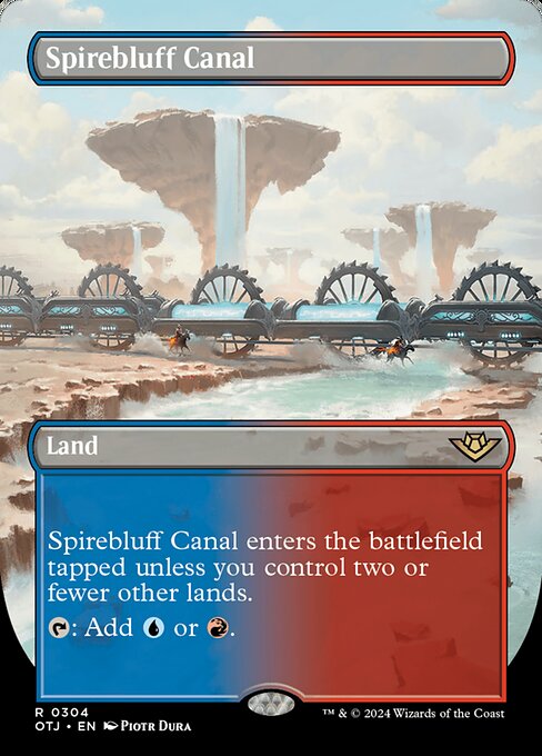 MTG Spirebluff Canal OTJ 304 Borderless Full-Art Fastland Nonfoil