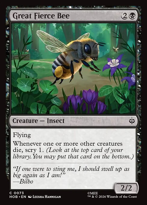 MTG Great Fierce Bee HOB 073 Regular Foil