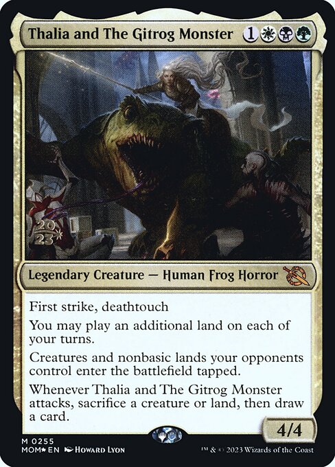 MTG Thalia and The Gitrog Monster PMOM 255s Prerelease Foil
