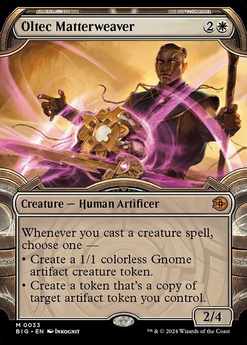 MTG Oltec Matterweaver BIG 033 Showcase Vault Frame Foil