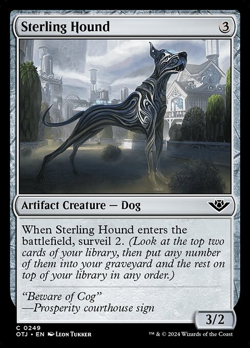 MTG Sterling Hound OTJ 249 Regular Foil