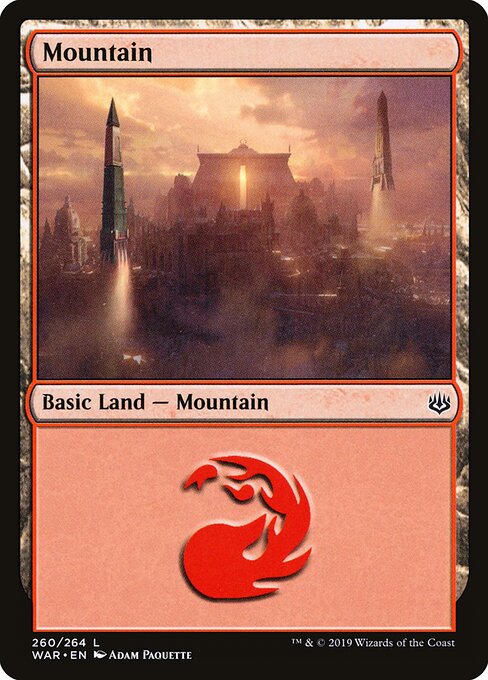 MTG Mountain WAR 260 Standard Nonfoil front