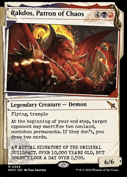 MTG Rakdos, Patron of Chaos MKM 369 Showcase Dossier Foil