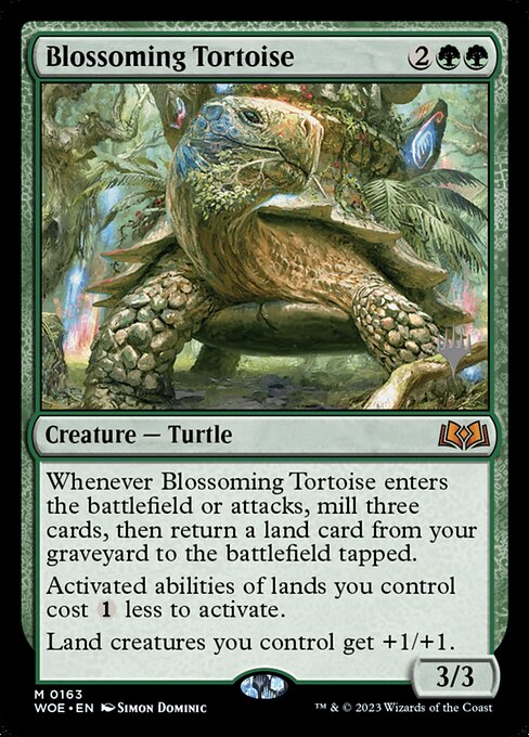 MTG Blossoming Tortoise PWOE 163p Promo Pack Foil