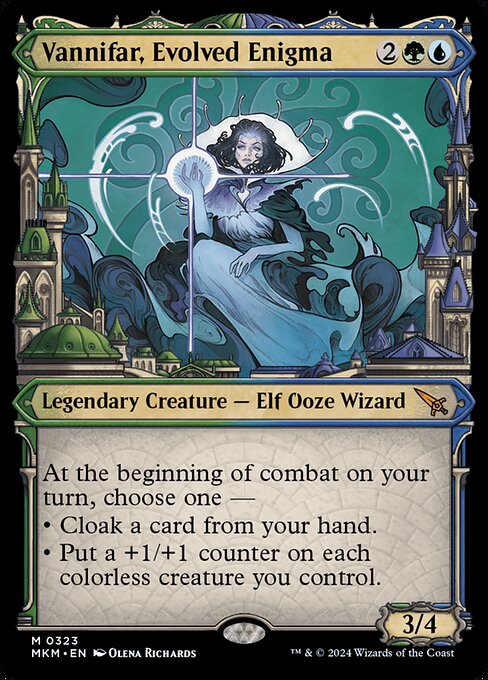 MTG Vannifar, Evolved Enigma MKM 323 Showcase Ravnica City Foil