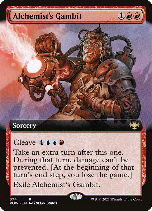 MTG Alchemist's Gambit VOW 374 Extended Art Nonfoil front