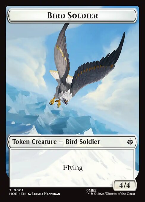 MTG Bird Soldier Token HOB 001 Token Foil