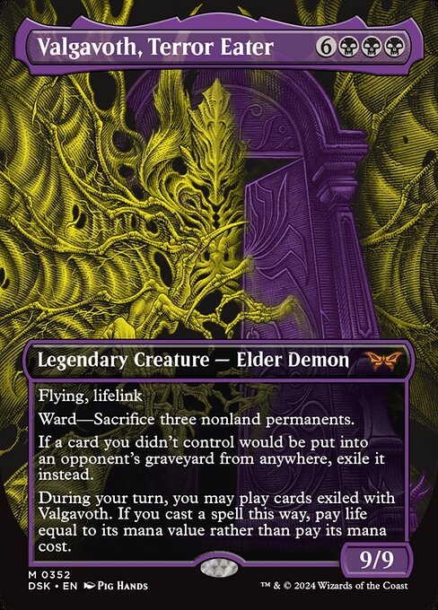 MTG Valgavoth, Terror Eater DSK 352 Double Exposure Foil