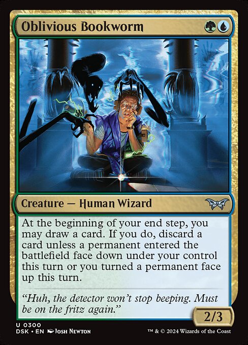 MTG Oblivious Bookworm DSK 300 Lurking Evil Foil