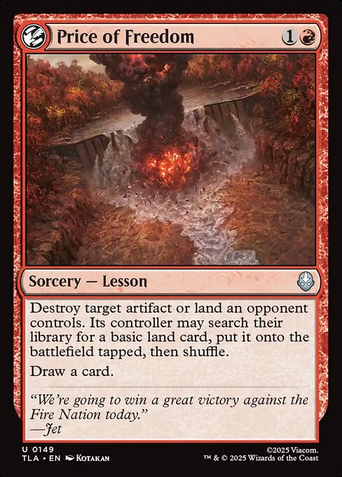 MTG Price of Freedom TLA 149 Regular Foil