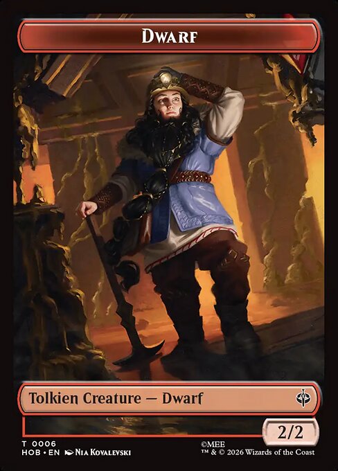 MTG Dwarf Token HOB 006 Token Foil