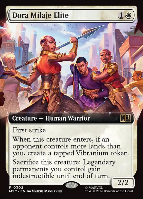 MTG Dora Milaje Elite MSC 302 Extended Art Nonfoil