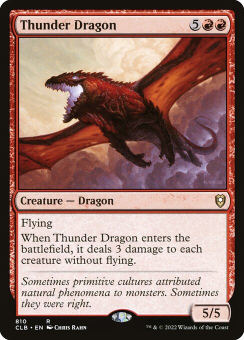 MTG Thunder Dragon CLB 810 Commander Deck Nonfoil