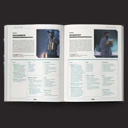 ALIEN RPG Evolved Edition Core Rulebook interior rules and artwork spread 1