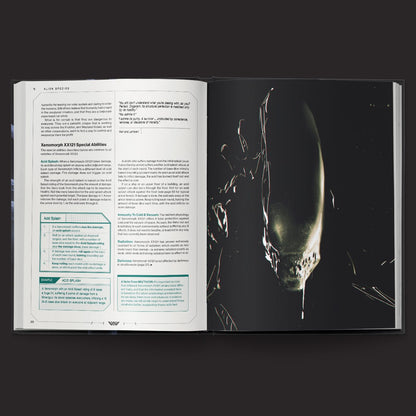 ALIEN RPG Evolved Edition Core Rulebook interior rules and artwork spread 6