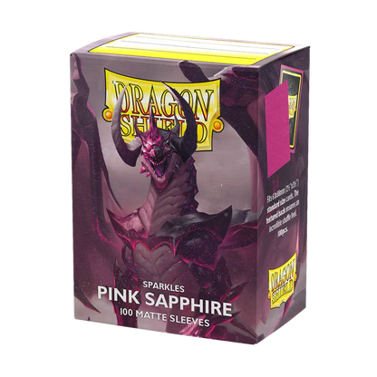 Dragon Shield sparkly matte sleeves in Pink Sapphire
