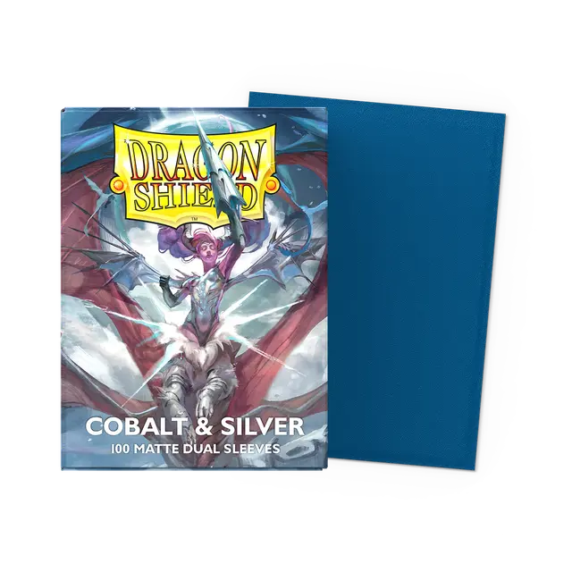 Dragon Shield Sleeves – Matte Dual – Anniversary Special Edition: Cobalt & Silver 100