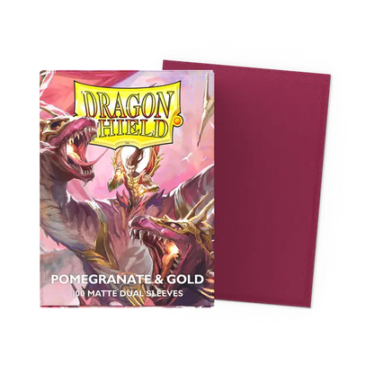 Dragon Shield: Sleeves – Matte Dual – Anniversary Special Edition: Pomegranate & Gold 100