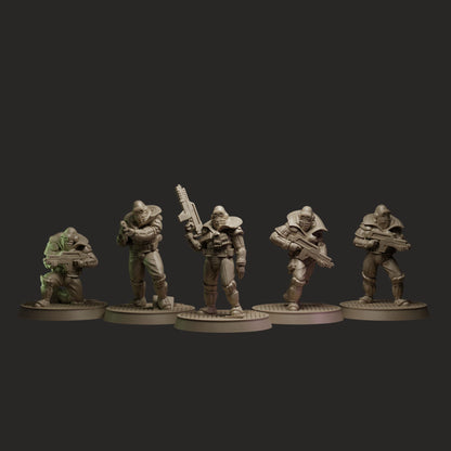 ALIEN RPG Evolved Edition Miniatures Set: Rapture Protocol Ape Squad miniatures collection
