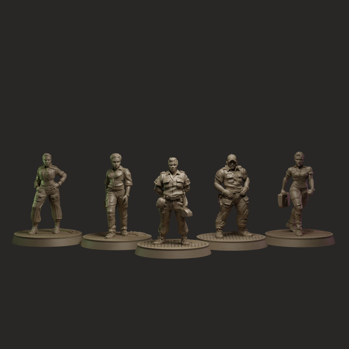 ALIEN RPG Evolved Edition Miniatures Set: Rapture Protocol character miniatures collection