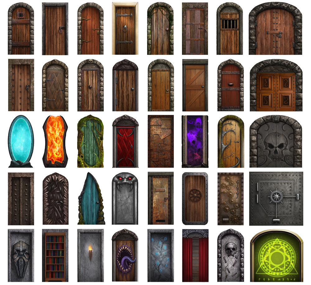 Big Box of Dungeon Doors complete standee collection