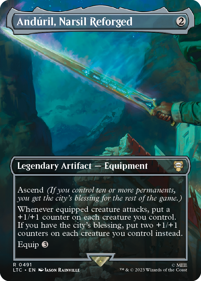 MTG Lord of the Rings Andúril Narsil Reforged card