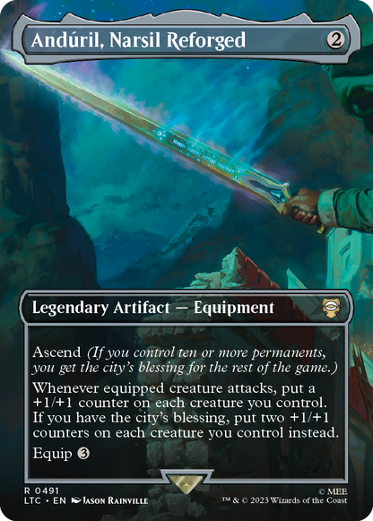 MTG Lord of the Rings Andúril Narsil Reforged card