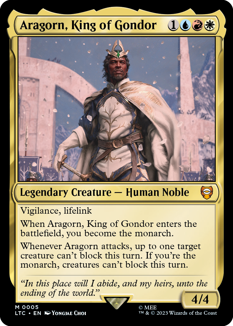 MTG Lord of the Rings Aragorn King of Gondor