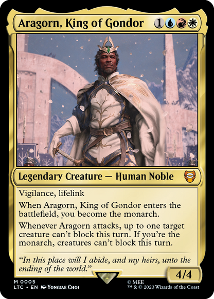 MTG Lord of the Rings Aragorn King of Gondor