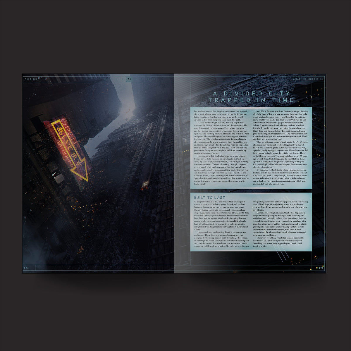 Blade Runner RPG Core Rulebook interior artwork view 14