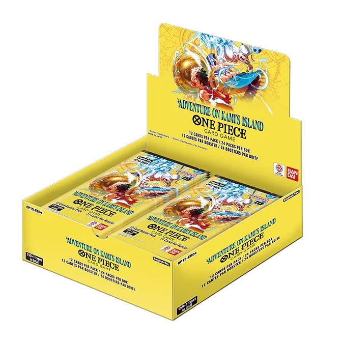 One Piece Card Game Adventure on Kami’s Island display booster box OP-15 EB-04