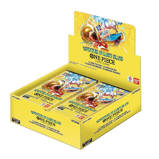 One Piece Card Game Adventure on Kami’s Island display booster box OP-15 EB-04