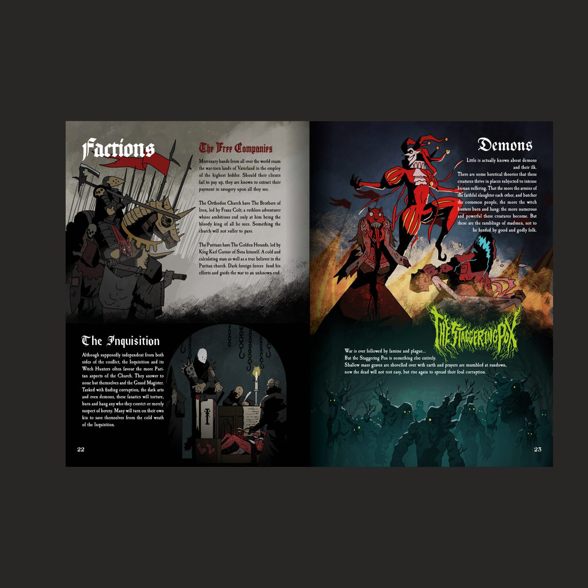 Black Powder and Brimstone Core Rules Standard Edition interior rules and artwork spread 02
